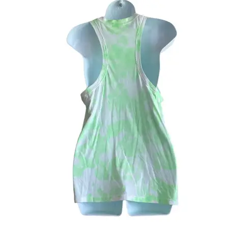 Sundry Tunic Women L Green Abstract Tank Modal Cotton Soft Athleisure Sport Gym
