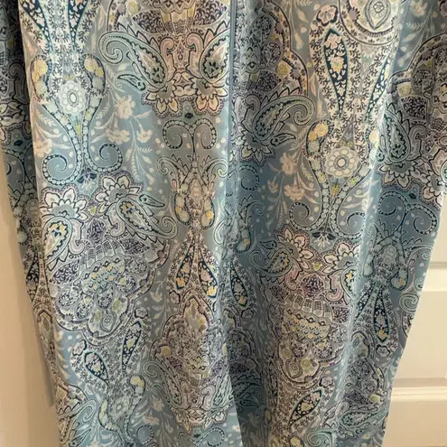Miss Elaine Paisley Robe Blue Size 1X