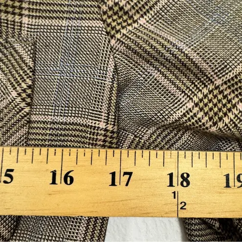 United Colors Of Benetton Brown Plaid Blazer Jacket Womens 10 Preppy Academia