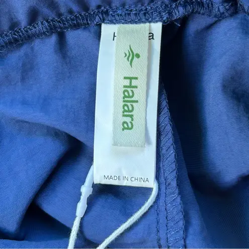 Halara Blue High Rise Wide Leg Cargo Pants 100% Nylon Full Length NWT - Medium