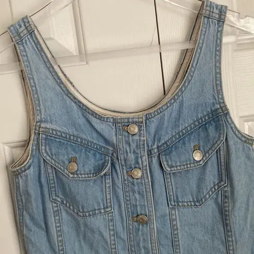 Madewell  Denim Sleeveless Seamed Mini Dress Palomilla Wash Size 00 NWT