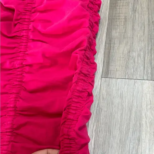 ZARA  Ruched Corset Dress in Fuchsia