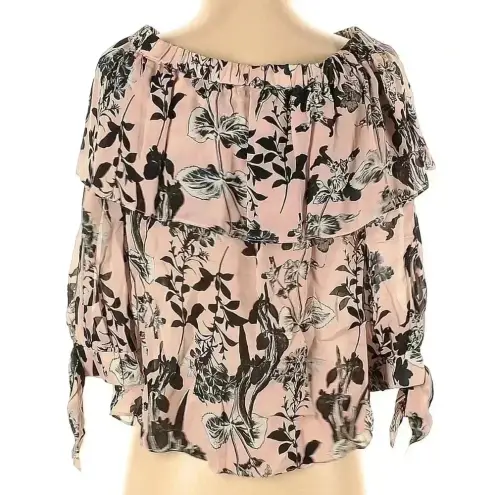 Parker  Mandy Blouse Off the Shoulder SILK Blouse Pearl Paradise Women’s Size XS