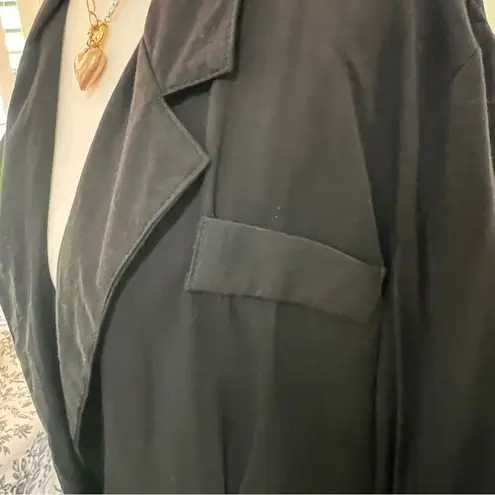 Vintage Connection Cropped Black Jacket 90s Minimalist Blazer Paris NY LA M Size M