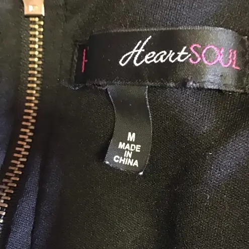 Heart soul Black lace fit n flare mini dress