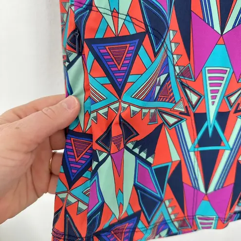 Title Nine Geometric Print Full Zip Long Sleeve Athletic Jacket Activewear