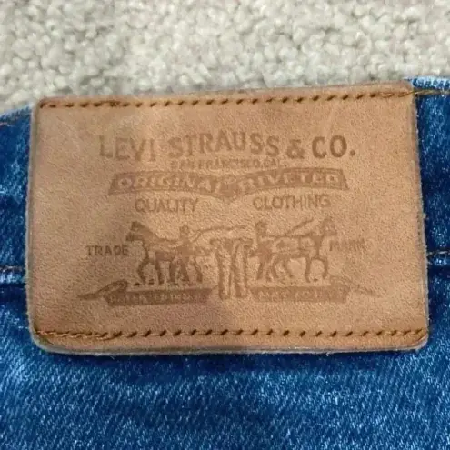 Levi's 1970s Vintage orange tag label Levi high rise distressed jean shorts
