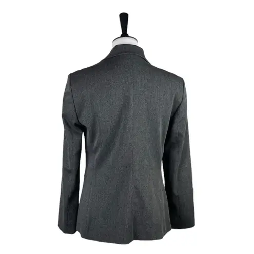 United Colors Of Benetton Benetton Blazer One Button Notch Lapel Classic Charcoal Gray Women’s Size 12