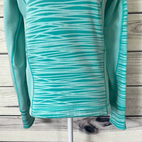 Avalanche Teal Blue Patterned Quarter Zip Pullover