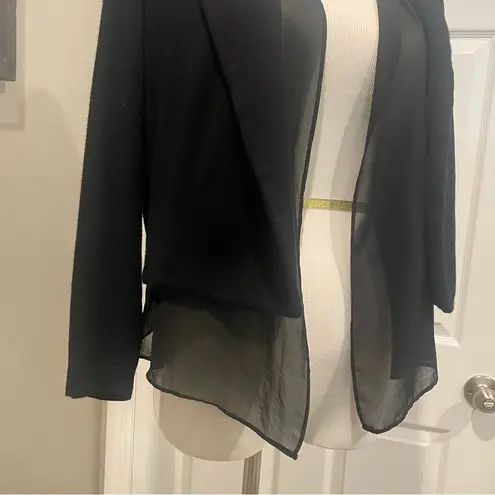 Karen Kane Black Jacket With Sheer Liner Size Medium