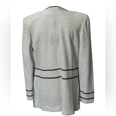 Ming Wang Black and White open Front Jacket Sz XS NWT