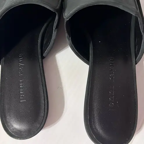 Jenni Kayne Oiled leather black mule slip on flat shoe EU 37 / US 7