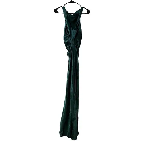Reformation 🆕  Anaiis Silk Maxi Dress Forest Green Sz 2