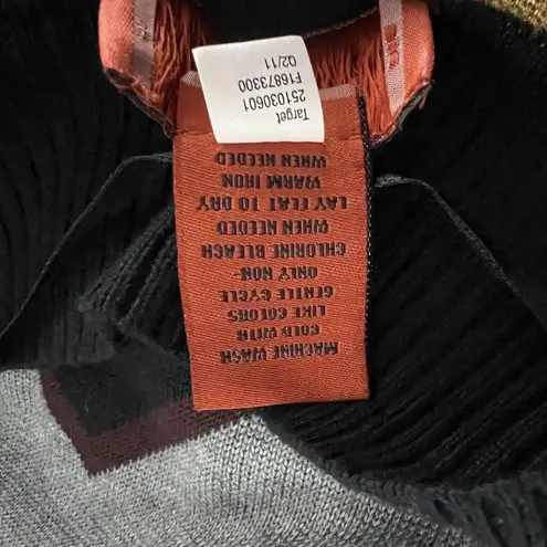 Missoni Sweater Womens Small Black Brown Chevron Longline Cardigan Target Casual