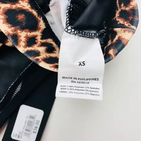 Bebe [ Sport] Leopard Mesh Bra Top