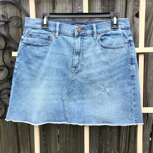 Calvin Klein Blue Jean Skirt Mid Rise 30