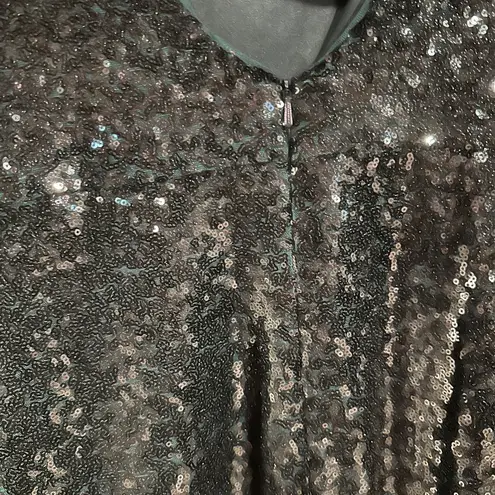 Dessy Style 3043 Elle Hunter Sequin Size 2 Green