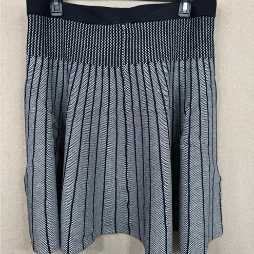 Premise Pullon Skirt Womens Size XL Black White Striped A Line Knit Modern Chic