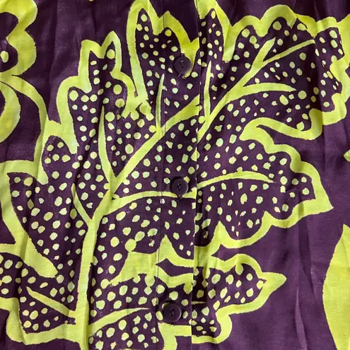 🌿 Corey Lynn Calter Bold Botanical Maxi Shirt Dress – Size S – Vibrant & Rare! 🌿