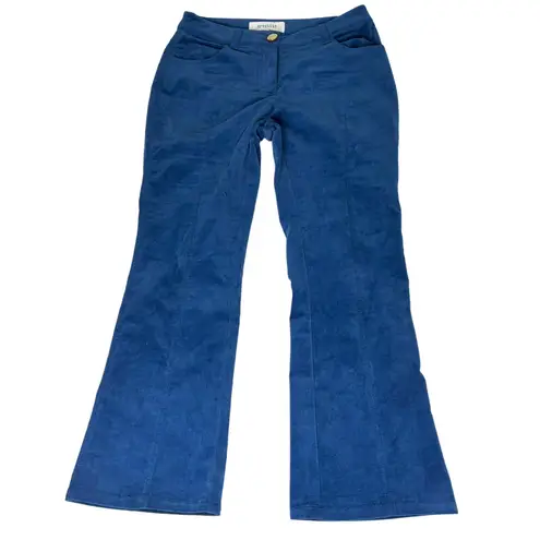 Derek Lam 10 Crosby Blue Velvet High Waist Crop Flare Pants 2