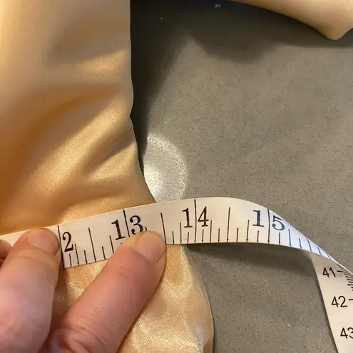 vintage gold formal tea length big tie back bow dress Size undefined