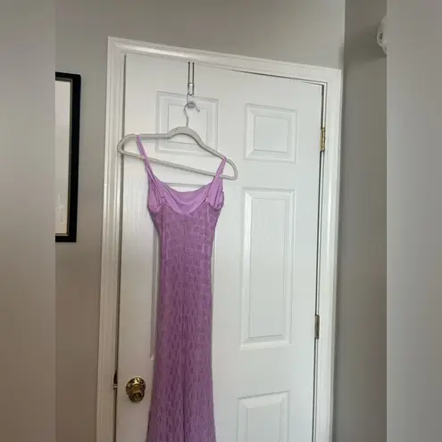 Bardot Adoni Mesh Midi Dress in Lilac