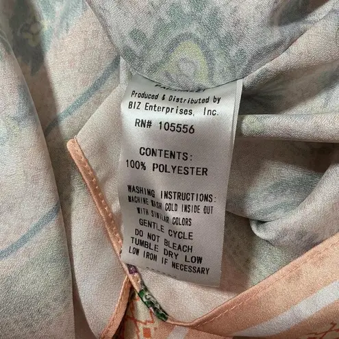 PAPARAZZI Women's Kimono Cape Scarf Burnout Floral Peach One Size Boho