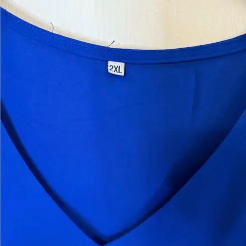 Source Unknown Royal Blue V-Neck Dress