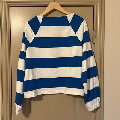 Maeve  Anthropologie French Terry Striped Sweatshirt Medium