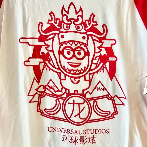 NWT Universal Studios Despicable Me Minion Chinese New Year Zodiac Dragon Shirt Red