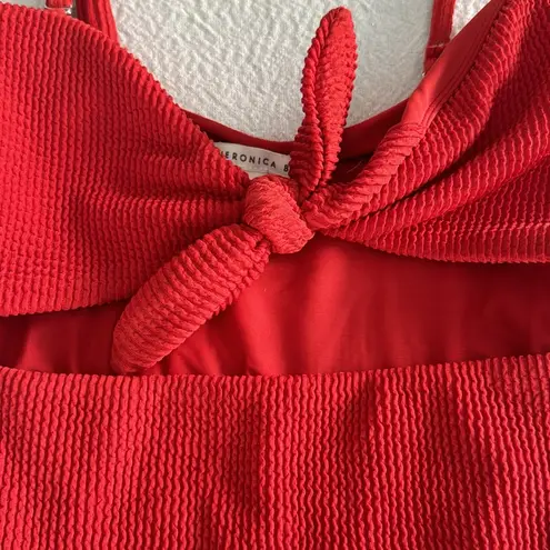 Veronica Beard Bethany Cutout Bandeau One-Piece Swimsuit, Size Medium, $275