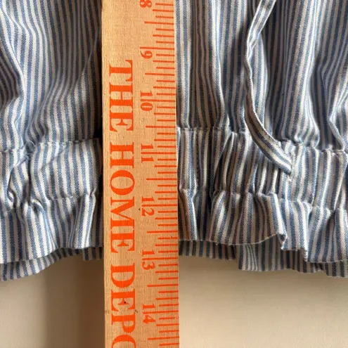 Sophie Rue Blue White Striped Paper Bag Waist Shorts Womens XS