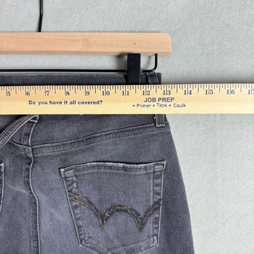 Edwin Women’s Jeans Black Bree Slim Straight Raw Hem Size 26