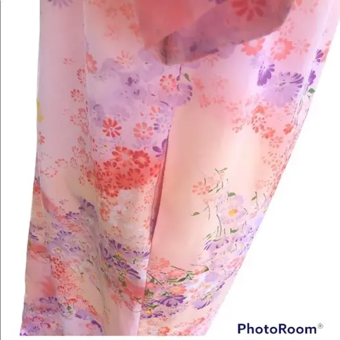 Hilo Hattie Hawaii Mumu dress Vintage 70s Pink Floral Size 10 M/L sleepwear