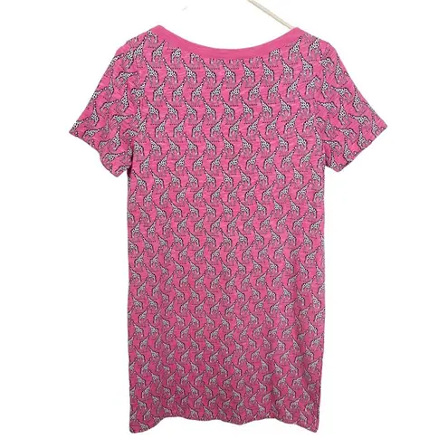 Boden USA NWT Boden Size 6 Georgia Pink Novelty Giraffe Print Short Sleeve T-Shirt Dress