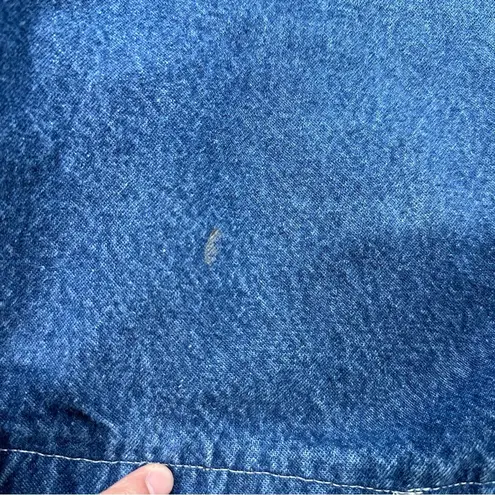 Dickies Women’s Carpenter Denim Relaxed Fit Overall Shorts Bib in Blue 40X30