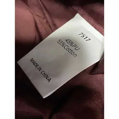 NEW Pretty Garden Women's Red Faux Vegan Leather Full Zip Moto Coat Jacket Sz S