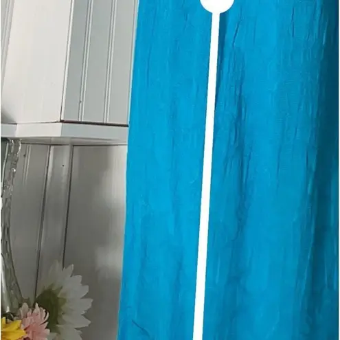 Karin Stevens Blue Rayon Sleeveless Midi Dress