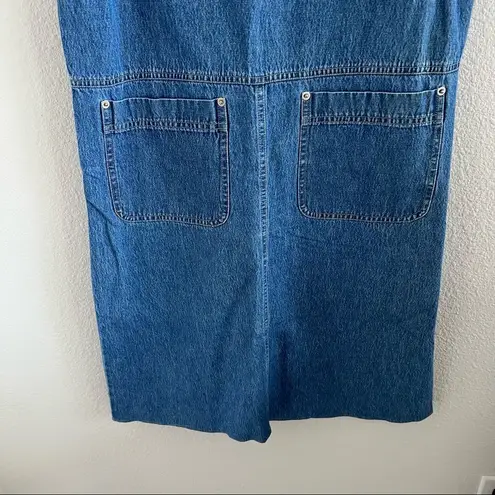 Sag Harbor Vintage Sport Denim Dress 90s Y2K 100% Cotton Small