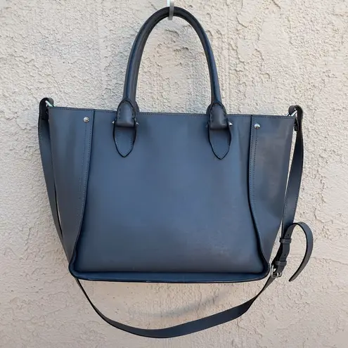 Alexander McQueen women’s Inside Out gray calfskin leather shopper tote bag