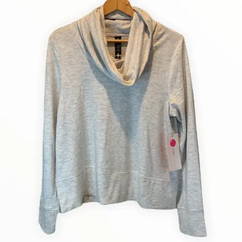 Yogalicious  Cowl Neck Sweatshirt Gray Size Large New with tags!