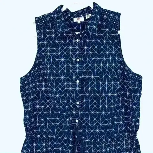 Levi's Levi’s Navy/White‎ Shorts Romper With Pockets Size XL