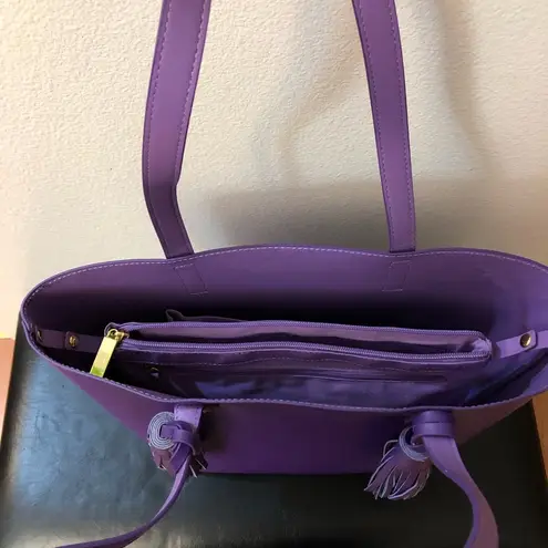 joy & iman Joy IMAN Tassle Leather Handbag