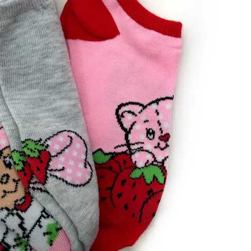Strawberry Shortcake Womens No Show Socks Pink Red Fun Cute Gift 5 Pairs