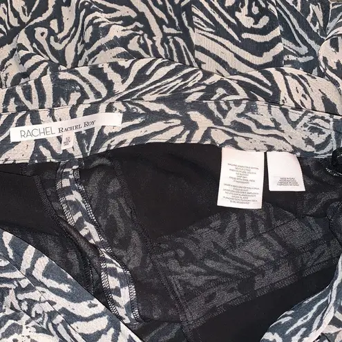 Rachel Rachel Roy Womens Skirt Size 10 Zebra Print Midi Flared ALine NWT Tan