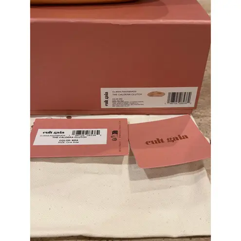 Cult Gaia The Caldera Clutch Matte Brass Gold Bag