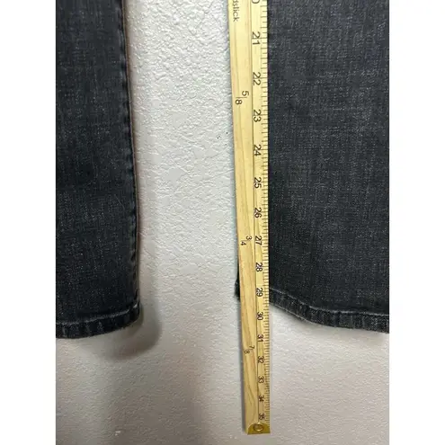 CAbi  Slim Boyfriend Jeans Black Distressed Shadow Wash #3749 Size 6