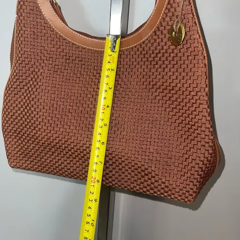 The Sak brown woven hobo shoulder bag tote purse EUC