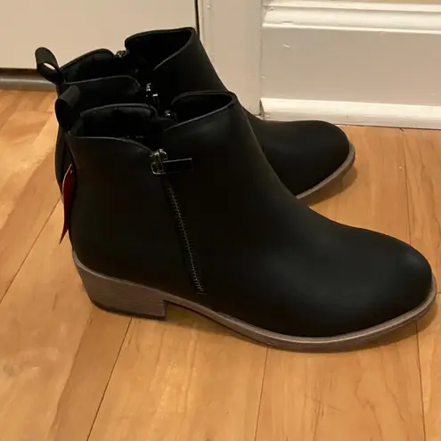 Jeossy Women's 905 Ankle Boots, Classic Low Heeled Short Booties Black Size 8