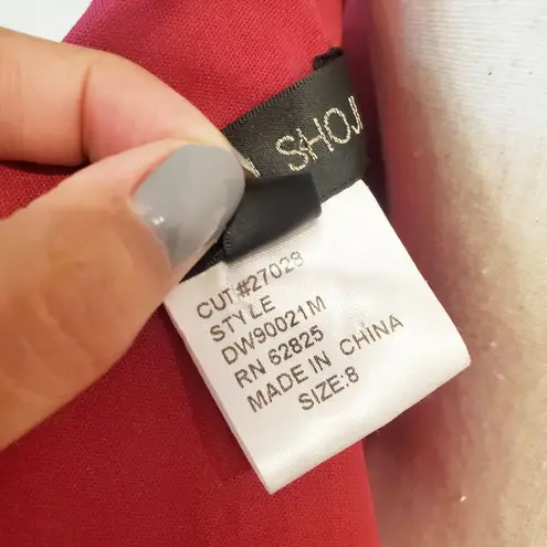 Tadashi Shoji Fuschia | White Leopard Print Square Neck Ruched Sheath Dress 8